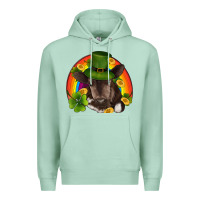 Seafoam st patricks day baby cow shamrock rainbow gold Premium Hoodie - RanaPortraitStore