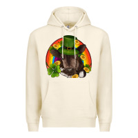 Tofu st patricks day baby cow shamrock rainbow gold Premium Hoodie - RanaPortraitStore