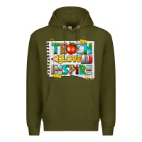 Army Green teach love inspire Premium Hoodie - texasbilliewilder