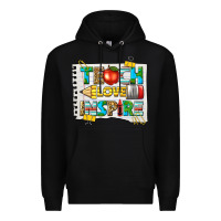 Black teach love inspire Premium Hoodie - texasbilliewilder