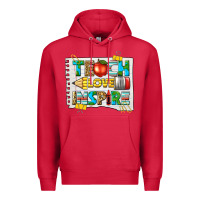 Cardinal teach love inspire Premium Hoodie - texasbilliewilder