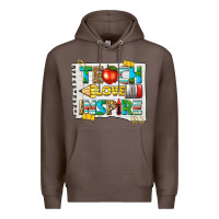Coffee teach love inspire Premium Hoodie - texasbilliewilder