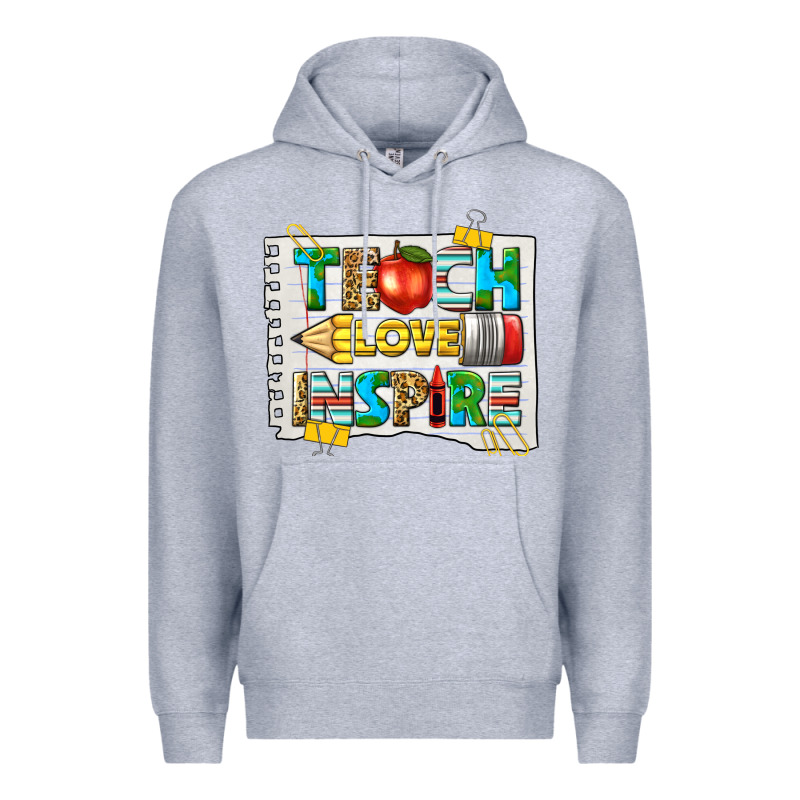 Teach Love Inspire Premium Hoodie by texasbilliewilder | Teevron