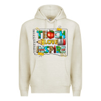 Oatmeal Heather teach love inspire Premium Hoodie - texasbilliewilder