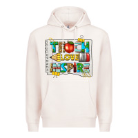Pale Pink teach love inspire Premium Hoodie - texasbilliewilder