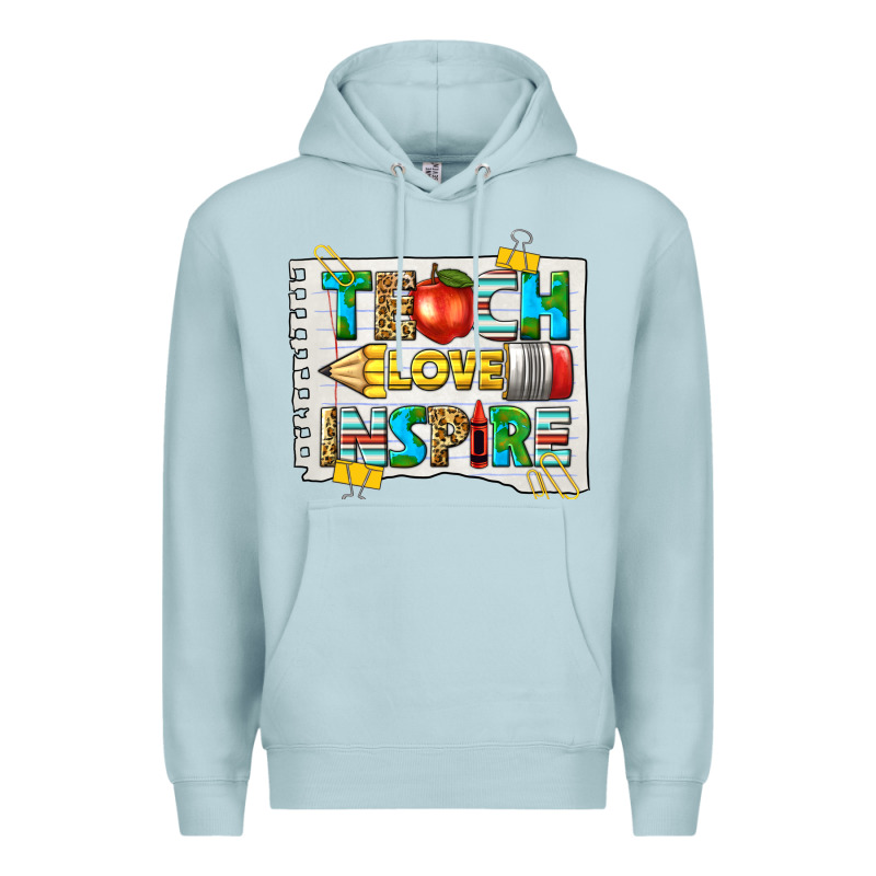 Teach Love Inspire Premium Hoodie by texasbilliewilder | Teevron