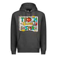 Charcoal Heather teach love inspire Premium Hoodie - texasbilliewilder