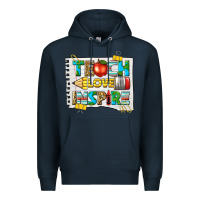 Navy teach love inspire Premium Hoodie - texasbilliewilder