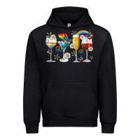 Black pride lgbtq wine cups and glasses Urban Hoodie - texasbilliewilder