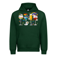 Forest Green pride lgbtq wine cups and glasses Urban Hoodie - texasbilliewilder
