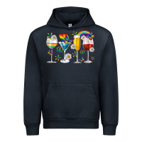 Navy pride lgbtq wine cups and glasses Urban Hoodie - texasbilliewilder