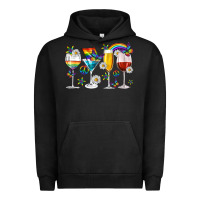 Pigment Black pride lgbtq wine cups and glasses Urban Hoodie - texasbilliewilder