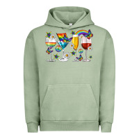 Pigment Oil Green pride lgbtq wine cups and glasses Urban Hoodie - texasbilliewilder