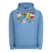Pigment Pebble Blue pride lgbtq wine cups and glasses Urban Hoodie - texasbilliewilder