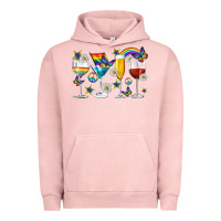 Pigment Salmon pride lgbtq wine cups and glasses Urban Hoodie - texasbilliewilder