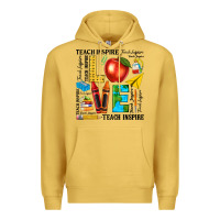 Antique Gold teach love inspire teacher Premium Hoodie - texasbilliewilder