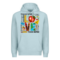 Blue Mist teach love inspire teacher Premium Hoodie - texasbilliewilder