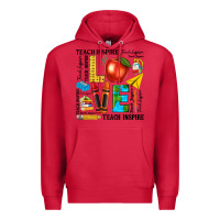 Cardinal teach love inspire teacher Premium Hoodie - texasbilliewilder