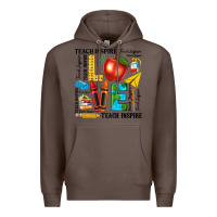 Coffee teach love inspire teacher Premium Hoodie - texasbilliewilder