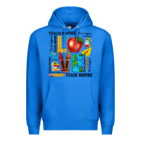 True Royal teach love inspire teacher Premium Hoodie - texasbilliewilder