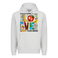 Dove Grey teach love inspire teacher Premium Hoodie - texasbilliewilder