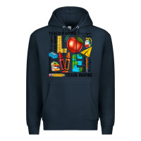 Navy teach love inspire teacher Premium Hoodie - texasbilliewilder