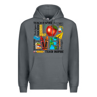 Rock teach love inspire teacher Premium Hoodie - texasbilliewilder