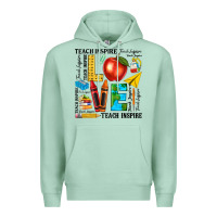 Seafoam teach love inspire teacher Premium Hoodie - texasbilliewilder