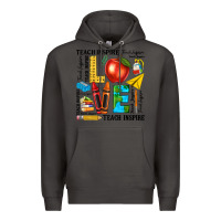 Smoke teach love inspire teacher Premium Hoodie - texasbilliewilder