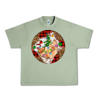Oil Green Christmas chicken Urban Heavy Tee - Artiststas