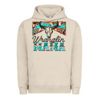 Pigment French Oak wranglin mama Urban Hoodie - Zillion Design Studio