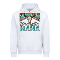 White wranglin mama Urban Hoodie - Zillion Design Studio