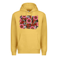 Antique Gold valentine's day sunflowers leopard cowhide background Premium Hoodie - RanaPortraitStore