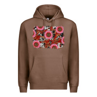 Chestnut valentine's day sunflowers leopard cowhide background Premium Hoodie - RanaPortraitStore