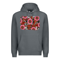Rock valentine's day sunflowers leopard cowhide background Premium Hoodie - RanaPortraitStore