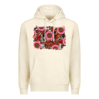 Sandshell valentine's day sunflowers leopard cowhide background Premium Hoodie - RanaPortraitStore