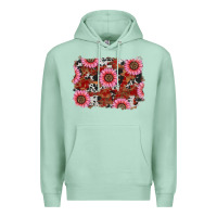 Seafoam valentine's day sunflowers leopard cowhide background Premium Hoodie - RanaPortraitStore