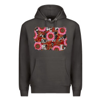 Smoke valentine's day sunflowers leopard cowhide background Premium Hoodie - RanaPortraitStore