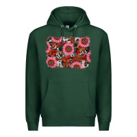 Sports Green valentine's day sunflowers leopard cowhide background Premium Hoodie - RanaPortraitStore