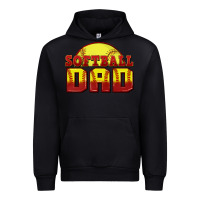 Black softball dad Urban Hoodie - Zillion Design Studio