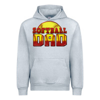 Heather Grey softball dad Urban Hoodie - Zillion Design Studio