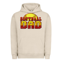 Pigment French Oak softball dad Urban Hoodie - Zillion Design Studio
