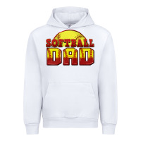 White softball dad Urban Hoodie - Zillion Design Studio