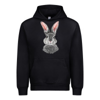 Black Bunny Face Urban Hoodie - RanaPortraitStore