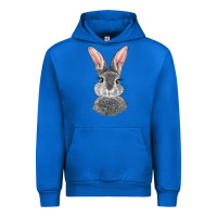 Cobalt Bunny Face Urban Hoodie - RanaPortraitStore