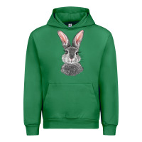 Emerald Bunny Face Urban Hoodie - RanaPortraitStore