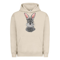 Pigment French Oak Bunny Face Urban Hoodie - RanaPortraitStore