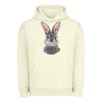 Pigment Pistachio Bunny Face Urban Hoodie - RanaPortraitStore