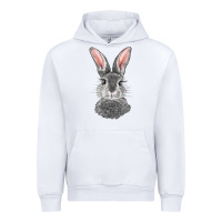 White Bunny Face Urban Hoodie - RanaPortraitStore