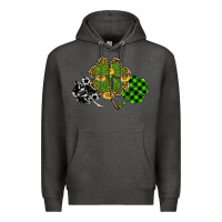 Charcoal Heather st patricks day shamrock gold Premium Hoodie - RanaPortraitStore